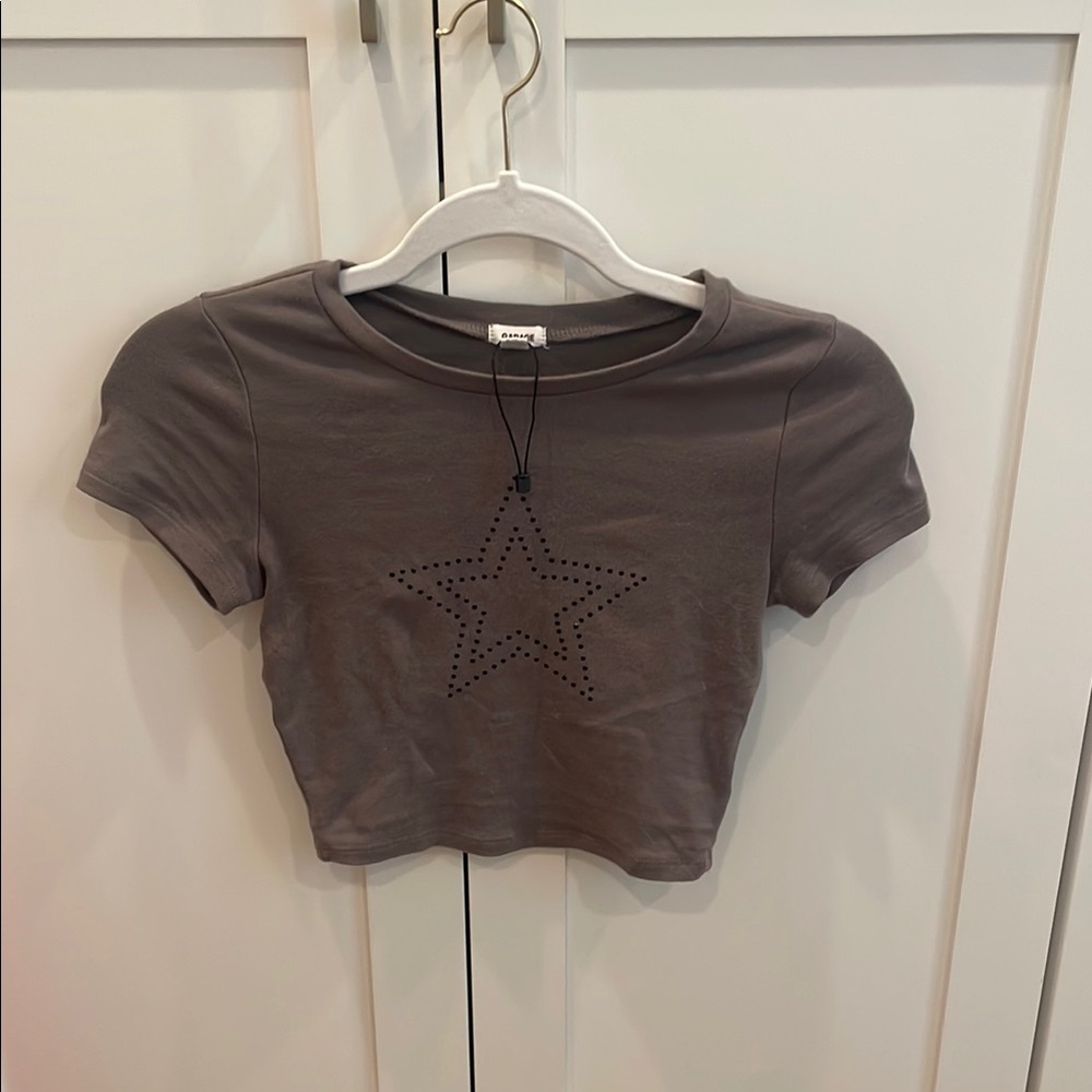 Garage Gray Star Crop Top